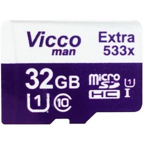 تصویر کارت حافظه microSDHC ویکومن مدل 533X کلاس 10 استاندارد UHS-I U1 سرعت 80MBps ظرفیت 32 گیگابایت 