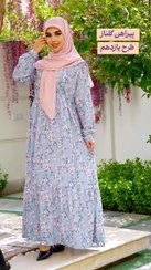 تصویر پیراهن گلدار زنانه- ساحلی (پیراهن گلناز) - طرح ۵ / سایز۳ 