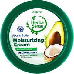 تصویر کرم مرطوب کننده صورت و بدن نارگیل و آووکادو Ardene Herba Sense Ardene Herba Sense Coconut And Avocado Moisturizing Cream For Face And Body 150ml