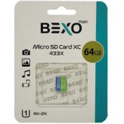 تصویر کارت حافظه Micro SD XC بکسو مدل 433X کلاس 10 استانداردUHS-IU1 سرعت 65mb ظرفیت 64 گیگابایت 