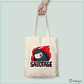 تصویر کیف خرید کتان among us sabotage 