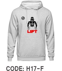 تصویر هودی طوسی دورس داخل کرک طرح بدنسازی LIFT کد H117 Gray Duras hoodie inside the crack design of bodybuilding LIFT CODE H117