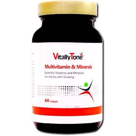 تصویر کپسول ژلاتینی نرم مولتی ویتامین و مینرال ویتالی تون Vitally Tone Multivitamin and Minerals 60 Capslus