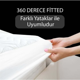 تصویر محافظ تشک فیت شده با روکش پنبه‌ای و ضد مایعات برند faiend Cotton Quilted Fitted Mattress Protector Liquid Proof Mattress Protector Mattress Protector