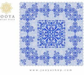 تصویر رومیزی مخمل مربع مهر هندی 
