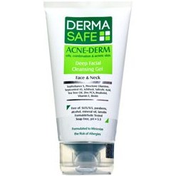 تصویر ژل شستشوی صورت درماسیف مناسب پوست چرب 150 میل Deep Facial Cleansing Derma Safe 150ml