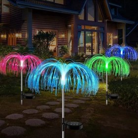 تصویر چراغ آبشاری باغچه خورشیدی Solar garden waterfall light