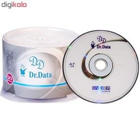 تصویر دی وی دی دکتر دیتا باکس دار 50 عددی (Dr.Data) کارتن 600 عددی (فقط عمده) ا Dr.Data DVD-R Dr.Data DVD-R