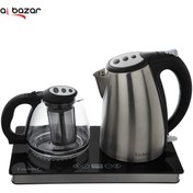 تصویر چای ساز تکنو مدل TE987 ظرفیت ۱.۷ لیتر با کتری استیل 