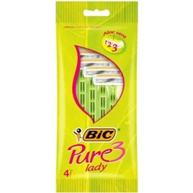 تصویر تیغ اصلاح 4 عددی بیک مدل Pure 3 Lady 