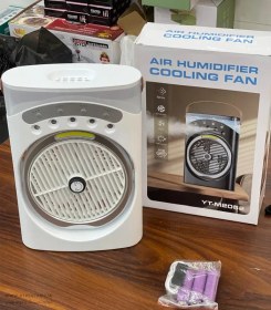 تصویر پنکه شارژی مه پاش YT-M2052 ظرفیت ۳۶۰۰ میلی‌آمپر ساعت LED دار 