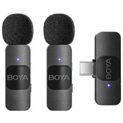 تصویر میکروفون یقه ای بی سیم بویا مدل BY-V20 Boya BY-V20 wireless collar microphone