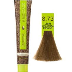 تصویر رنگ موی بدون آمونیاک ماکادمیا شماره 8.73 بلوند نسکافه ای روشن Hair Color MACADAMIA Light Nescafe Blonde 