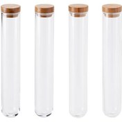 تصویر ظرف ادویه آیکیا، مدل RIMFORSA ، شیشه/بامبو، 10 سانتی لیتر، ۴ عددی 