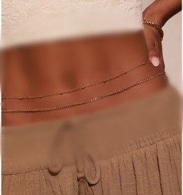 تصویر زنجیر شکم - نقره ای / M/L 