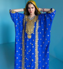 تصویر پیراهن حریر گلابتوندوزی 