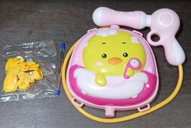 تصویر كوله آب پاش طرح جوجه صورتي 