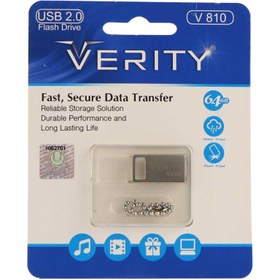 تصویر فلش مموری وریتی مدل V810  USB 2  ظرفیت 64 گیگابایت VERITY V810 64GB USB2.0 Flash Memory