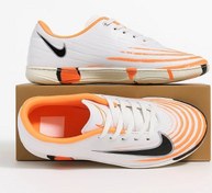 تصویر کفش ورزشی سالنی مردانه رویه خارجی مدل ویپور رنگ سفید نارنجی 