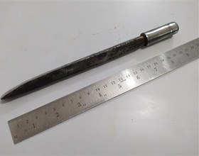 تصویر اسکنه یا مغار فولادی قدیمی دست ساز بی نظیر 