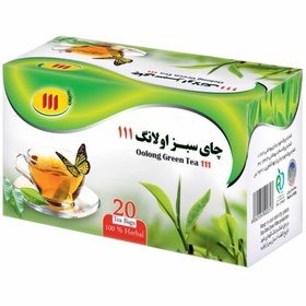 تصویر چای سبز اولانگ تی‌بگ 111 بسته ۲۰ عددی 