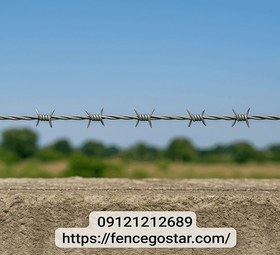 تصویر سیم خاردار خطی سوزنی وزن ۲۵ کیلوگرم 