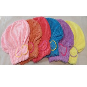 تصویر حوله کلاهی مدل پولیشی 