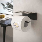 تصویر شلف فلزی پایه رول دستمال کاغذی کوچک کد zb9 قابل استفاده در حمام و سرویس بهداشتی