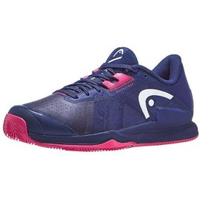 تصویر کفش تنیس زنانه هد Sprint Pro 3.5 Clay Dark Blue/Azalea 