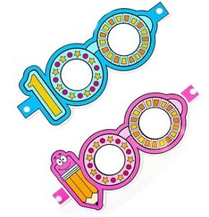 تصویر عینک جشن ۱۰ عددی صورتی 