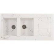 تصویر سینک گرانیتی روکار کیارا سایز ۱۲۰در ۶۰ دو لگن 