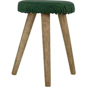 تصویر پاف گرد چوبی سه پایه لمسه 