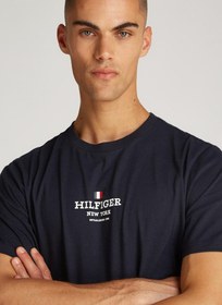 تصویر تی‌شرت گردن گرد لوگو برند Tommy Hilfiger Logo Crew Neck T-Shirt