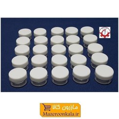 تصویر ظرف و قوطی کریستال کرم و ژل گرد ۵ گرم درب سفید PZJ-020 