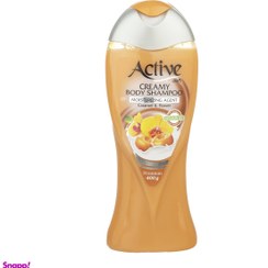 تصویر شامپو بدن کرمی اکتیو (Active) مدل Caramel & Flower وزن 400 گرم 