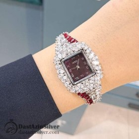 تصویر ساعت نقره طرح یلدا کد da216 