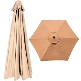 تصویر سایبان چتری پایه کنار گرد 4 متری (فلزی) چرخدار بدنه فلز ، برند pm ، انتخابی لوکس برای فضایی دلپذیر