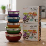 تصویر لگن استیل درب دار 5 تیکه برند YYI 