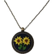 تصویر گردنبند گلدوزی آفتاب گردان 02 