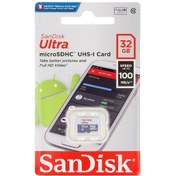 تصویر رم سن دیسک Micro SDXC ظرفیت 32 گیگابایت کلاس 10 سرعت 100 مگابایت بر ثانیه UHS 1-SDSQUNR-GN6MN 