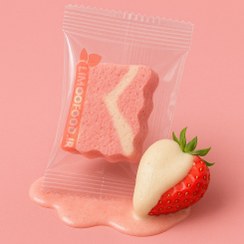 تصویر بستنی خشک وانیل توت فرنگی (پک خودتو بساز) 