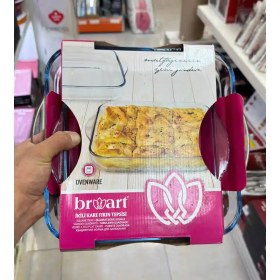 تصویر تابه پیرکس brart تابه پیرکس دوتایی brart ترکیه شعله مستقیم