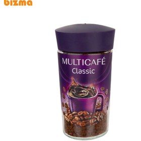 تصویر قهوه فوری کلاسیک شیشه‌ای مولتی کافه – 50 گرم multicafe classic instant coffee 50g