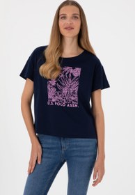 تصویر تیشرت زنانه سرمه ای یو اس پولو 