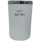 تصویر ظرف برنج اورانوس کد 510 سفید درب استیل 