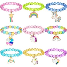  Hicarer 12 Pieces Unicorn Bracelet Mermaid Bracelet Princess Beaded  Bracelets Rainbow Bracelets Girls Bow Bracelet for Birthday Party Favors  Pretend Play Bracelet (Bead Style) : Toys & Games