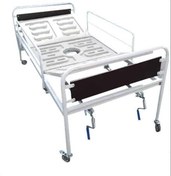 تصویر تخت بیمارستانی صفحه فلزی برقی پانچ گرد takhte bimarstani panch barghi