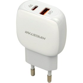 تصویر شارژر دیواری کینگ استار 18 واتی مدل KingStar Kw252pq Kingstar Wall Charger 18W kw252pq