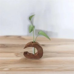 تصویر گلدان چوبی دستساز دکوری مدرن 