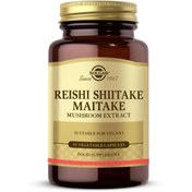 تصویر کپسول عصاره قارچ های شیتاکه و مایتاکه برند سولگار Solgar Reishi Shiitake Maitake Mushroom Extract 50 Kapsül